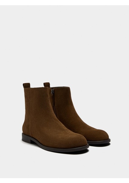 Kısa Topuklu Deri Bot fırsatları