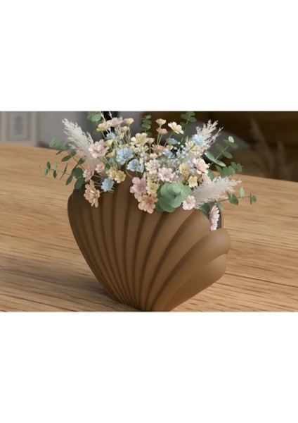 Deniz Kabuğu Tasarımlı Vazo / Modern Dekoratif Saksı fiyatları