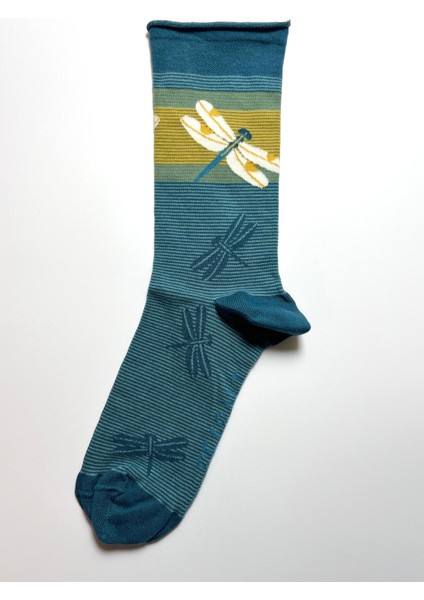 Dikişsiz Desenli Pamuklu Penye Kadın Çorap