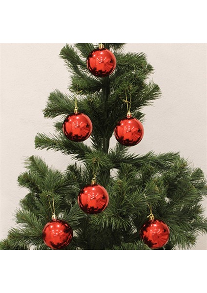 48 Adet Yılbaşı Çam Ağacı Topu Parlak Kırmızı Çam Ağacı Süsü Parlak Süs Topları 6 cm fırsatları