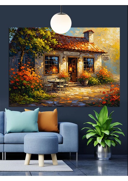 Köy Evi Yağlıboya Dekoratif Kanvas - Mdf Ahşap Tablo fiyatları