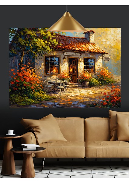 Köy Evi Yağlıboya Dekoratif Kanvas - Mdf Ahşap Tablo modelleri