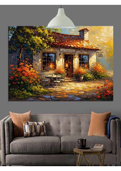 Köy Evi Yağlıboya Dekoratif Kanvas - Mdf Ahşap Tablo indirimleri