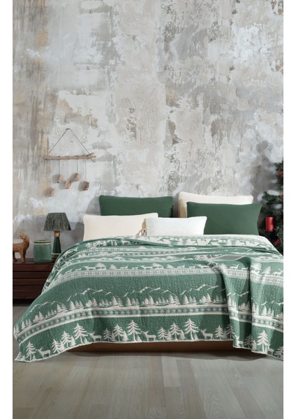 Yılbaşı Desenli 6 Kat Muslin Saçaksız 230X250 Yorgan