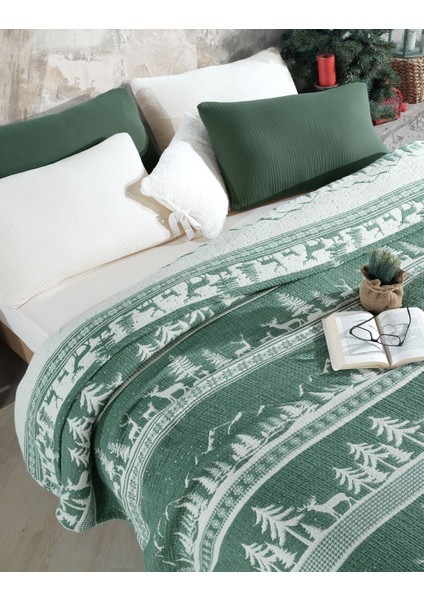 Yılbaşı Desenli 6 Kat Muslin Saçaksız 230X250 Yorgan modelleri