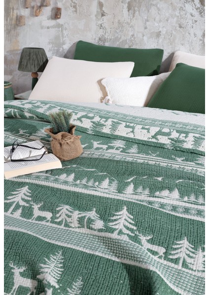 Yılbaşı Desenli 6 Kat Muslin Saçaksız 230X250 Yorgan fırsatları