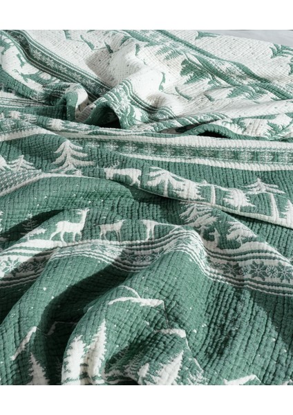 Yılbaşı Desenli 6 Kat Muslin Saçaksız 230X250 Yorgan indirimleri