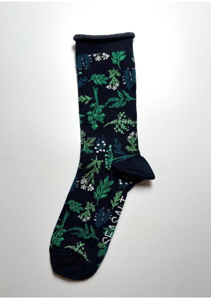 Dikişsiz Desenli Pamuklu Penye Kadın Çorap