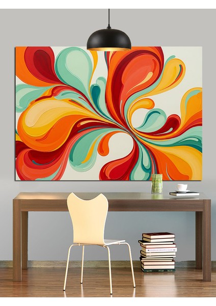 Soyut Parlak Renkler Patlaması Dekoratif Kanvas - Mdf Ahşap Tablo modelleri