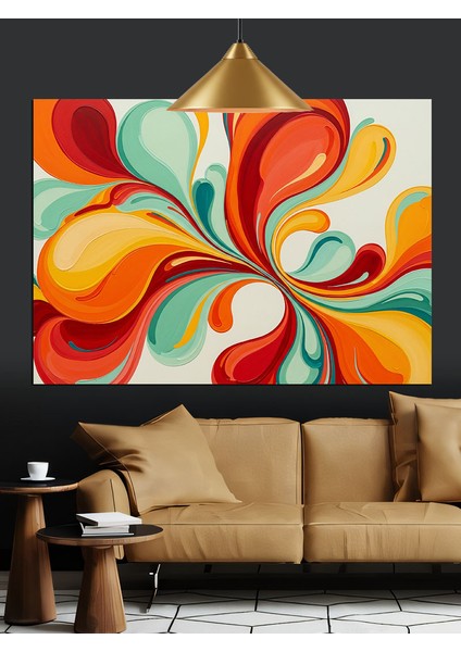 Soyut Parlak Renkler Patlaması Dekoratif Kanvas - Mdf Ahşap Tablo indirimleri