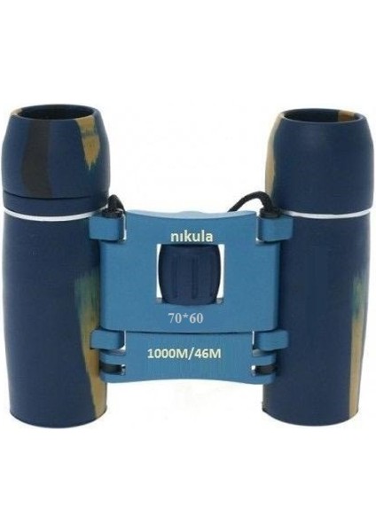 70X60 Cepte Taşımalı Kauçuk Kaplamalı Mini Dürbün Mavi