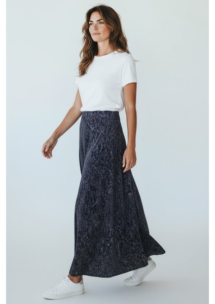 Kadın Beli Lastikli Desenli Sekiz Parça Balık Etek fırsatları