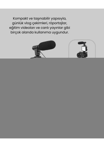 Telefon Video Çekim Kiti LED Aydınlatma Mikrofon Tripodlu Tam Set indirimleri