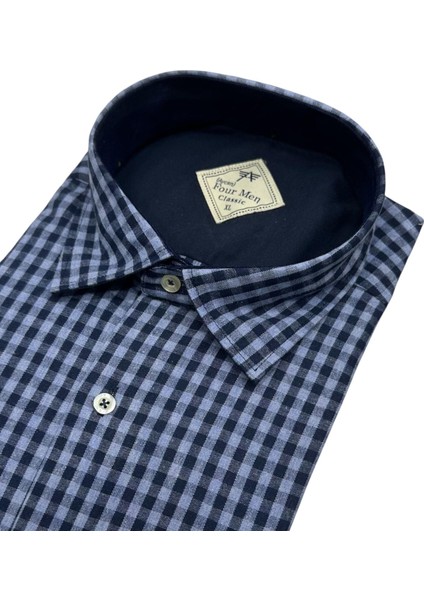 Klasik Geniş Kesim Ekoseli Flanel Çift Cepli Uzun Kollu Erkek Gömlek fiyatları