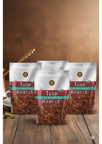 Türk Kahvesi Orta Öğütülmüş 250 gr 4 Adet