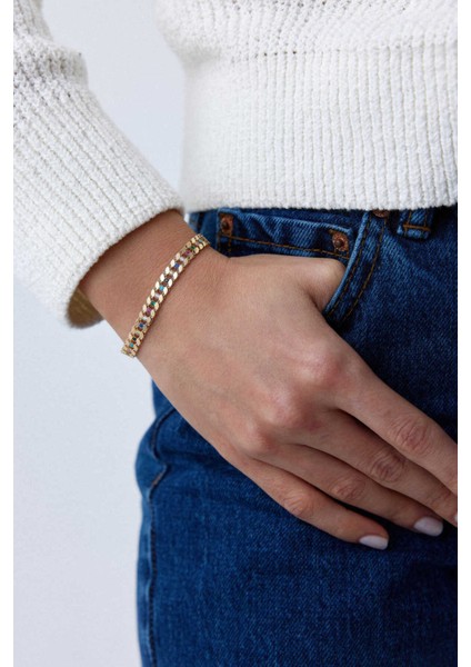 14 Ayar Altın Renkli Gurmet Bileklik