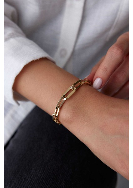 14 Ayar Altın Süzme Ataş Bileklik