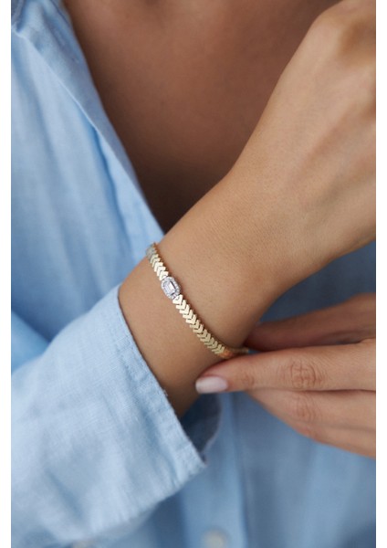 14 Ayar Altın Tesora Baget Bileklik