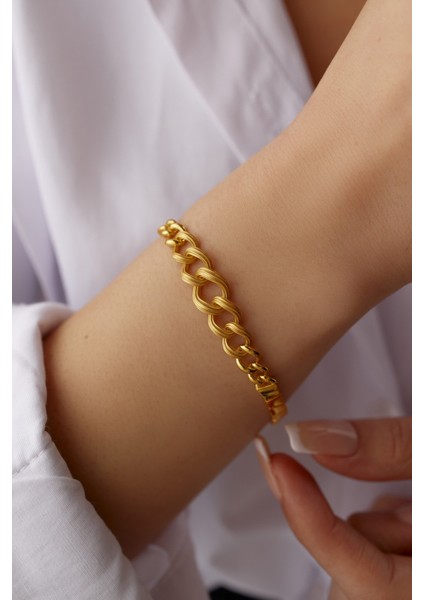 14 Ayar Altın Kalemli Süzme Gurmet Bileklik