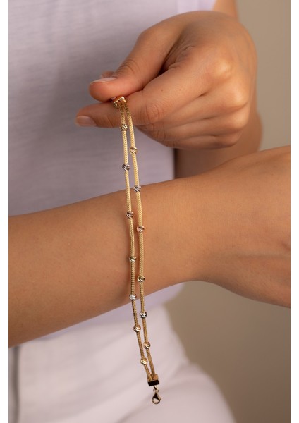 Altın Dorika Toplu Çift Sıra Bileklik fiyatları