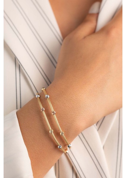 Altın Dorika Toplu Çift Sıra Bileklik fırsatları