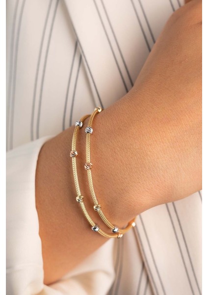 Altın Dorika Toplu Çift Sıra Bileklik indirimleri