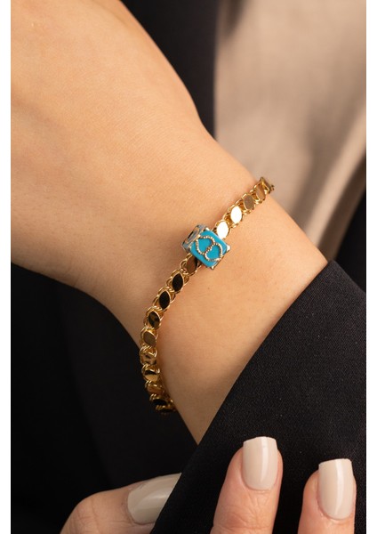 Altın Pullu Halep Bileklik Telkari