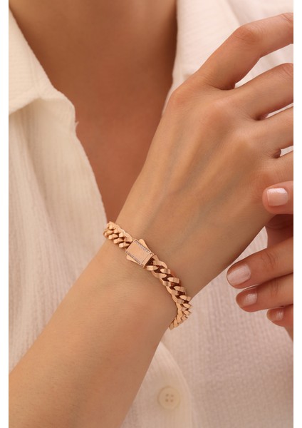 14 Ayar Altın Rose Gold Gurmet Bileklik