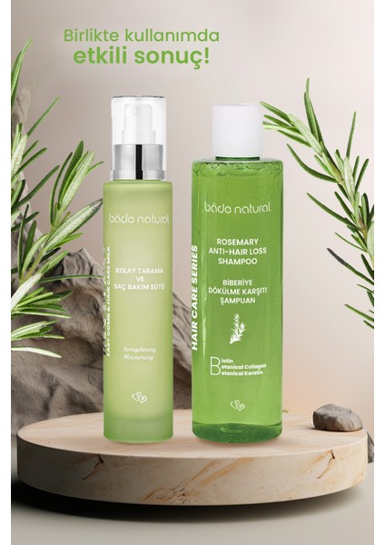 Biberiye Saç Dökülmesi Karşıtı Bakım Şampuanı & Biberiye Kolay Tarama ve Saç Bakım Sütü