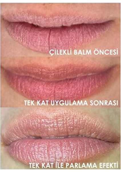 Çilek ve Muz Aromalı Dudak Balmı Koruyucu ve Nemlendirici 2 Adet Vegan