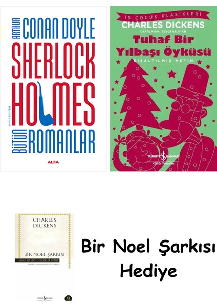 Sherlock Holmes - Bütün Romanlar (Ciltli) + Tuhaf Bir Yılbaşı Öyküsü + Bir Noel Şarkısı