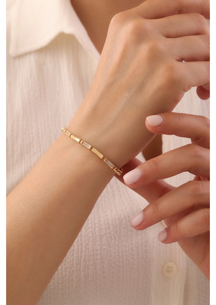 14 Ayar Altın Yarı Taşlı Kemik Bileklik fiyatları