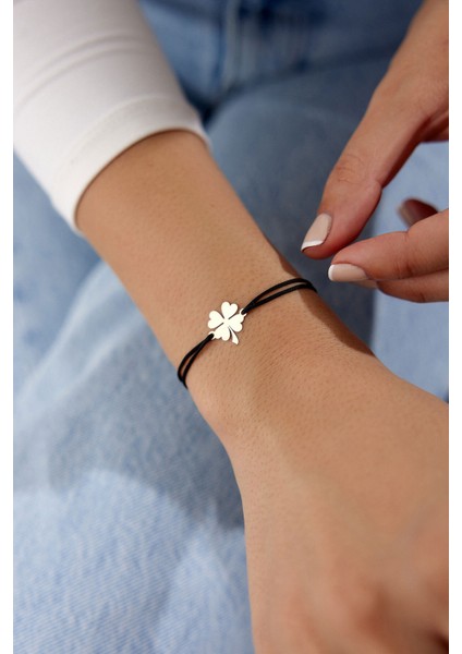 14 Ayar Altın Ipli Yonca Bileklik fiyatları