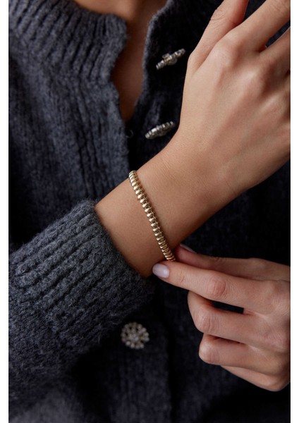 14 Ayar Altın Sıralı Bileklik