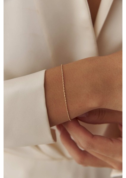 14 Ayar Altın Ince Halat Bileklik fiyatları