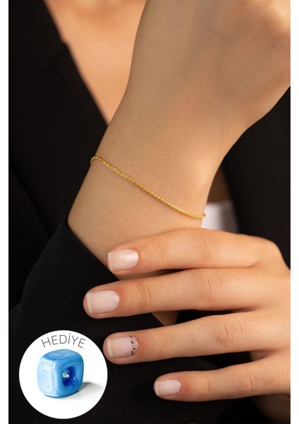 14 Ayar Altın Ince Halat Bileklik fırsatları