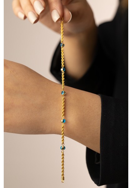 Altın Halat Göz Bileklik modelleri