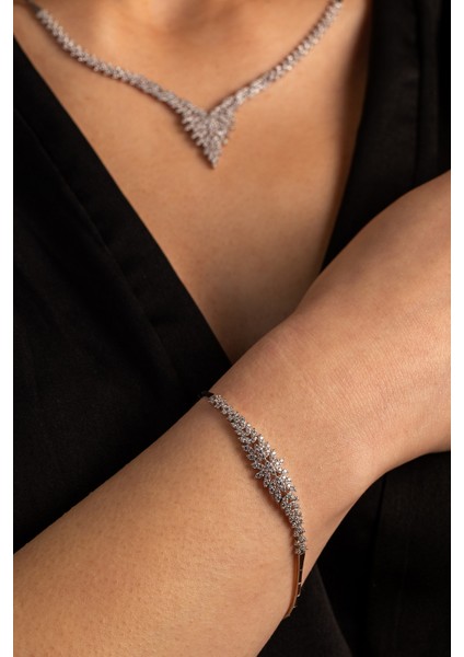 14 Ayar Altın Beyaz Altın Bileklik