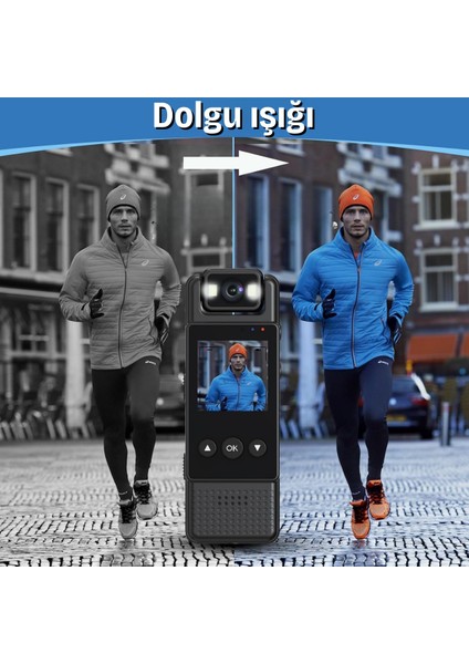 Blue Inter Int-Cmr 79 Mini Vücut Kamerası 4K Full Hd Video Kaydedici Wifi Bodycam 180° Lens Mini Kamera fırsatları