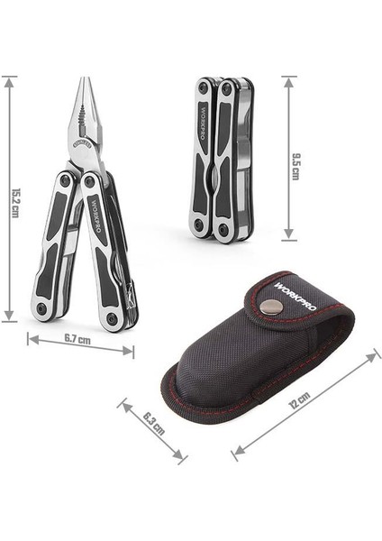 WP382009 15 In 1 Çok Fonksiyonlu Profesyonel Pense Seti + Taşıma Kılıfı fırsatları