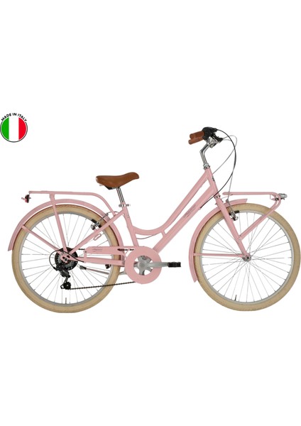 Milly Italy, 24" Jant, 6 Vitesli Çocuk Bisikleti (Made In Italy) Pembe