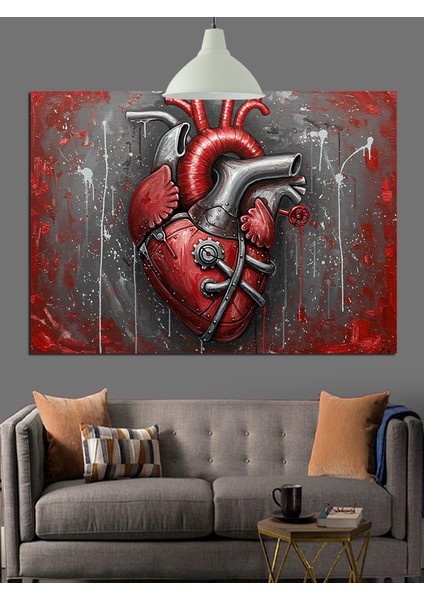 Insan Kalbi Anatomi Dekoratif Kanvas - Mdf Ahşap Tablo fiyatları