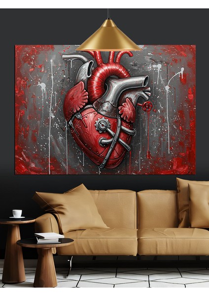 Insan Kalbi Anatomi Dekoratif Kanvas - Mdf Ahşap Tablo indirimleri