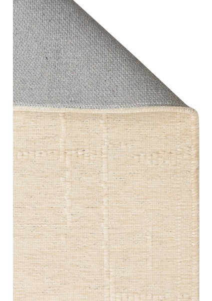 Liza Kilim Liz 02 Beige Yumuşak Tuşeli Çamaşır Makinesinde Yıkanabilen Kaymaz Tabanlı Şık Kilim