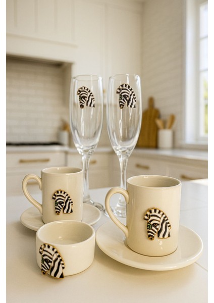 Zebralı Kahve Yanı Bardağı modelleri