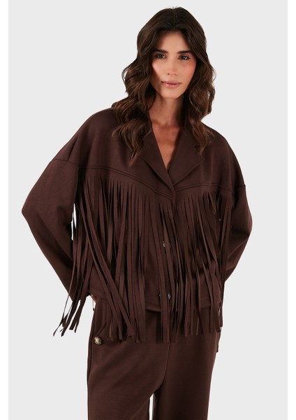 Via Dante Regular Fit Kruvaze Yaka Püsküllü Ceket Bayan Ceket 68821795 indirimleri