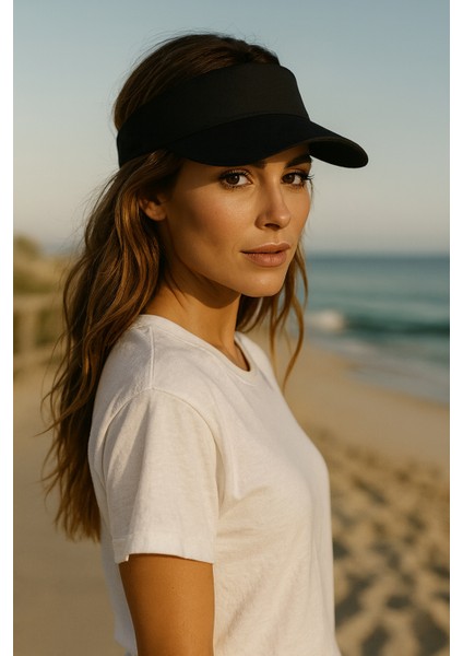 Arkası Ayarlanabilir Cırtlı Uzatmalı Üstü Açık Vizör Şapka Tenis Şapkası modelleri