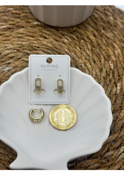 Zirkon Taşlı Lüks Çelik Küpe modelleri