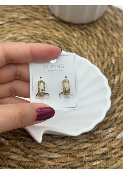 Zirkon Taşlı Lüks Çelik Küpe fırsatları