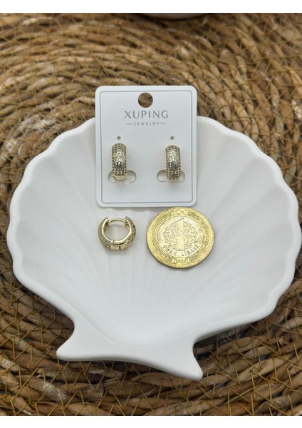 Zirkon Taşlı Lüks Çelik Küpe indirimleri